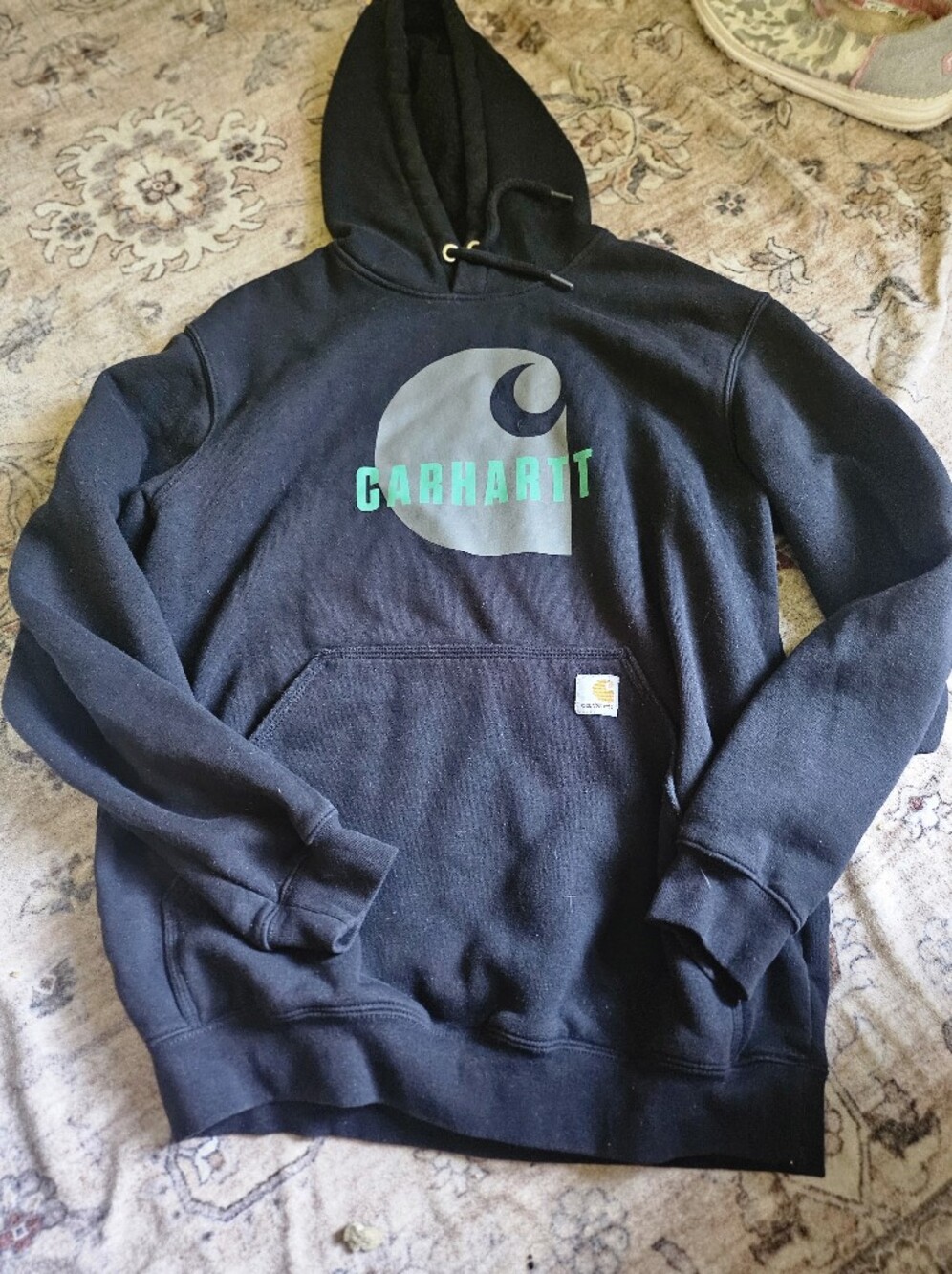 Carhartt Men’s Black Logo Pullover Hoodie